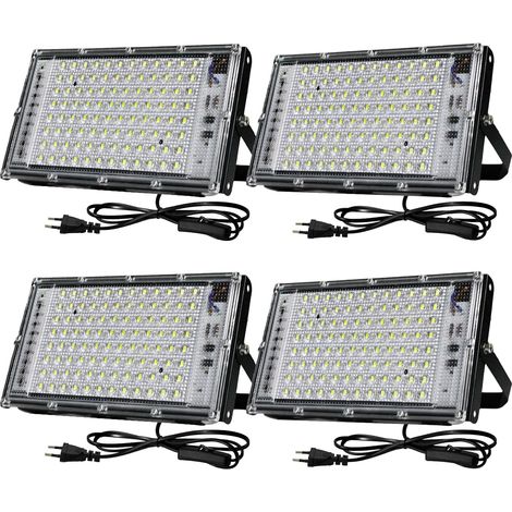Projecteur LED d'extérieur 100 W, projecteur LED blanc froid 6500 K de marque, haute luminosité 8000 lumens, indice d'étanchéité IP65, adapté aux équipements d'éclairage LED dans les cours, garages, s (1/5)