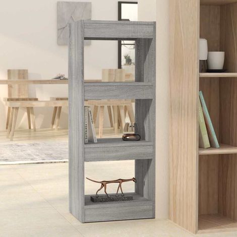 vidaXL Estantería/divisor madera ingeniería gris Sonoma 40x30x103 cm (1/5)
