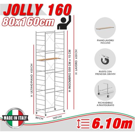 Trabattello JOLLY 160 Altezza lavoro 6,10 metri
