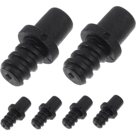 Connecteur de Verrouillage à Vis pour Manche de Brosse de Toilette, Accessoire en Plastique Noir, Remplacement Facile de Tête, Lot de 6 Pièces pour Usage Domestique et Public (1/5)
