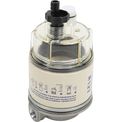 Séparateur eau/carburant 30 GPH R12T, filtre de 10 microns, revêtement en poudre électrostatique pour bateau à moteur (1/5)