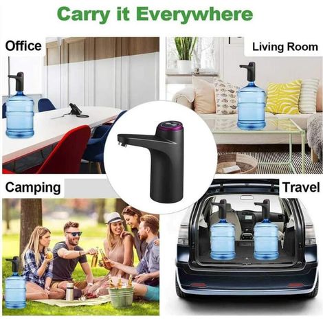 Distributeur d'eau , pompe à eau électrique portable à charge automatique USB, bouteille universelle de 3 à 5 gallons, distributeur d'eau portable électrique sans fil pour intérieur et extérieur (1/4)