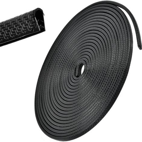 Car Door Protectors Edge Guards, 32Ft(10M) U Shape Rubber Trim, U Trim Edging, PVC Car Door Side Strip Protection Trim, Metal Edging Strip, for Most Cars, Black