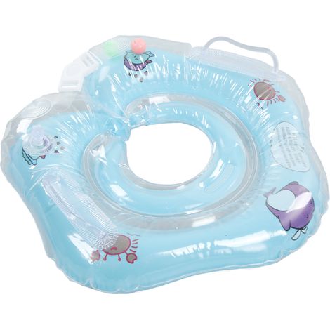 Bouée gonflable dauphin réglable et sécuritaire pour nouveau-nés et bébés (bleu) (1/5)