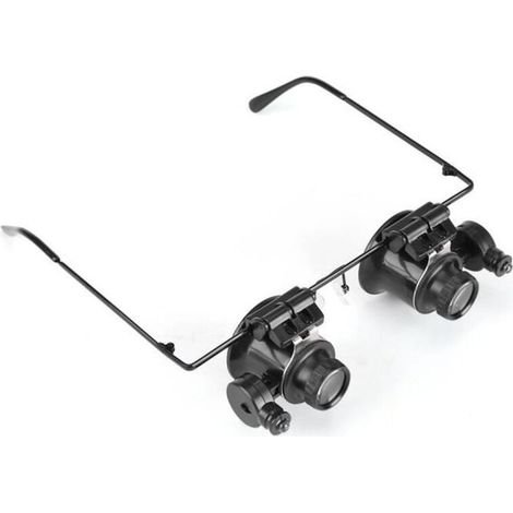 Professionelle LED-Lupenbrille für Uhrenreparaturen, 20-fache Juwelierlupe (1/4)