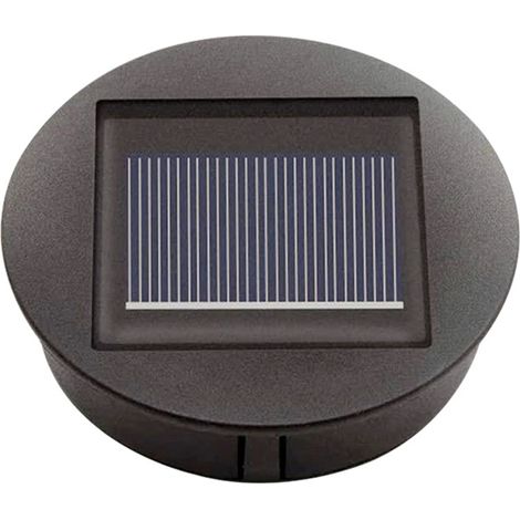 Solar Light Replacement Top - Round - With Integrated Solar Panel - For Outdoor Hanging Lights - 2 Pack