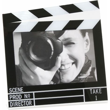 Cadre Photo Motif Film Horizontal Résine Noir 10 x 15 cm (1/2)