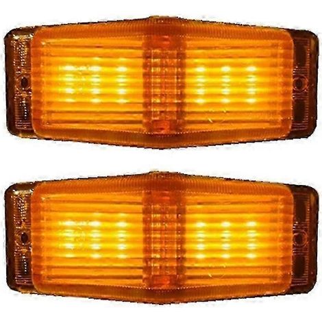 Lot de 2 feux de position LED pour calandre avant de camion, témoins de brûleur double, modèle L (1/5)