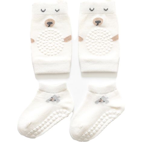 Genouillere Bebe - Protection Genoux Pour Ramper Et Marcher - Anti-Dérapant Avec Points De Friction - Taille Extensible - Lot De 1 Paire (1/5)