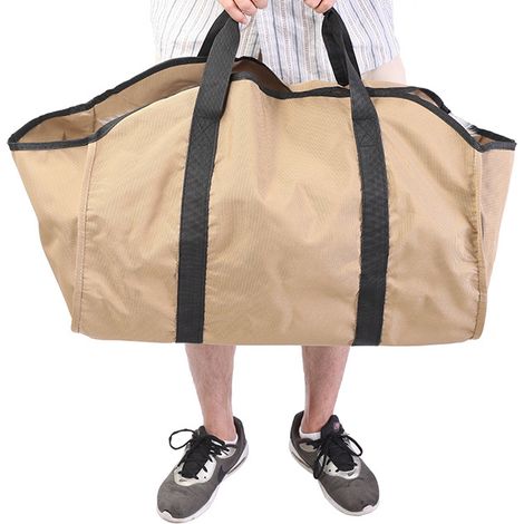 Sac De Bois De Chauffage Pliable, Sac De Transport De Bûches, Résistant À L'Eau, Stockage De Cheminée En Toile Durable (1/5)