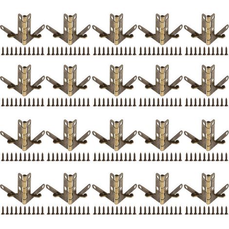 Set mit 20 90°-Winkelfederbändern, Zubehör für Kunststoff-, Holz- und Metallgehäuse, Schmuck, Uhren (Bronze)