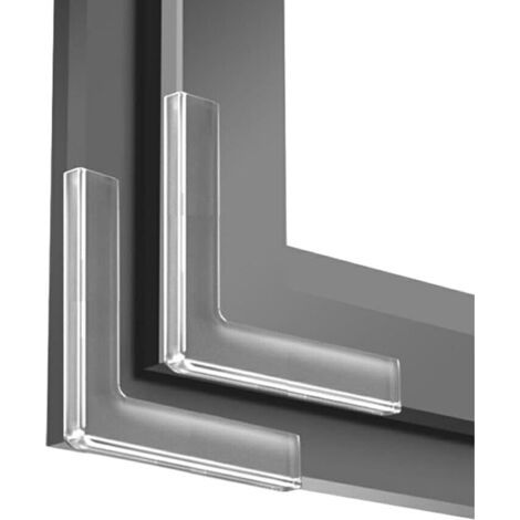 Protecteur d'angle de fenêtre avec adhésif Fort, 10 pièces, Anti-Collision, en PVC, Facile à Installer, Doux et Haut, Couleur Transparente,6565mm