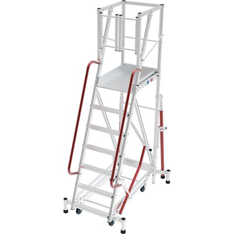 Escabeau 5 marches- Hauteur max. de travail 3.25m - ER5R (1/5)