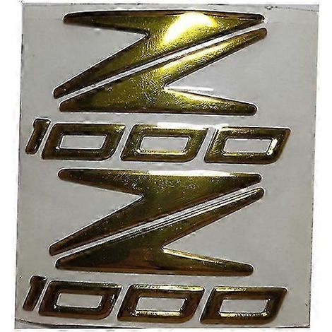 Emblème 3D autocollant réfléchissant souple pour moto Kawasaki Z1000 (Z 1000) - Couleur : Or