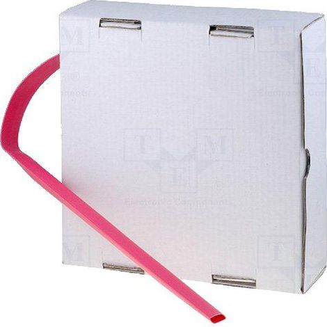 Rouleau Gaine Thermo Retractable 12.7mm-6.35mm rouge polyolefine 15m