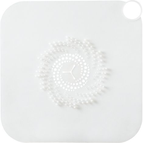 Filtre collecteur de cheveux en silicone pour salle de douche, évier de cuisine, salle de bain, blanc
