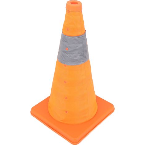Cône de signalisation réfléchissant 45 x 24,5 x 24,5 cm, pliable, portable, souple, pour le stationnement sur route (1/5)