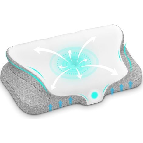 Ergonomic pillow, memory foam, double height, for side, back and stomach sleepers (1/5)