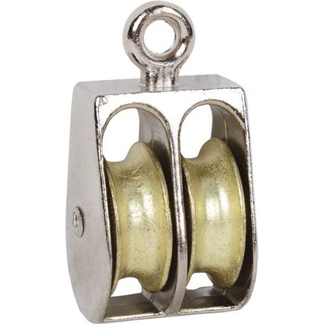 POLEA DOBLE FIJA NIQUELADA (DIAM.12MM) - COFAN