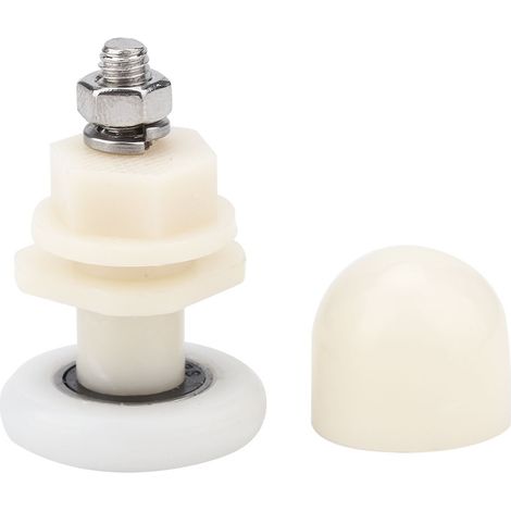 8 roulettes en plastique robuste pour porte coulissante, roue de porte vitrée de salle de bain (25mm) (1/5)