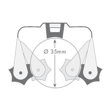 Prax soporte de acero galvanizado 1-35mm juego de 6