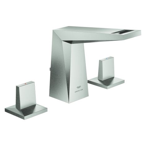 3-Loch-WT-Batt. Allure Brilliant 20626 flacher Auslauf supersteel (1/4)