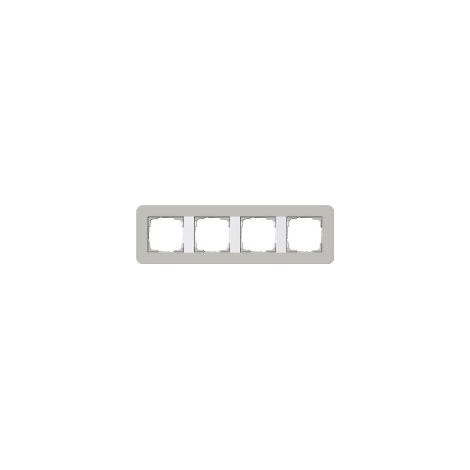 GIRA 0214412 E3 CADRE DE FINITION, GRIS/BLANC BRILLANT