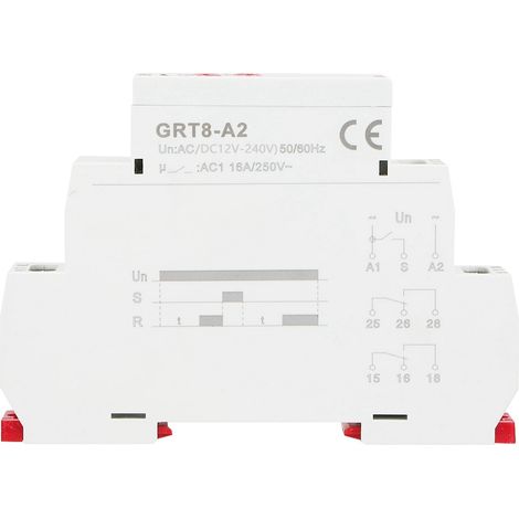 GRT8-A2 Automatisches Zeitrelais für industrielle Steuerungen (12-240V AC/DC) (1/5)