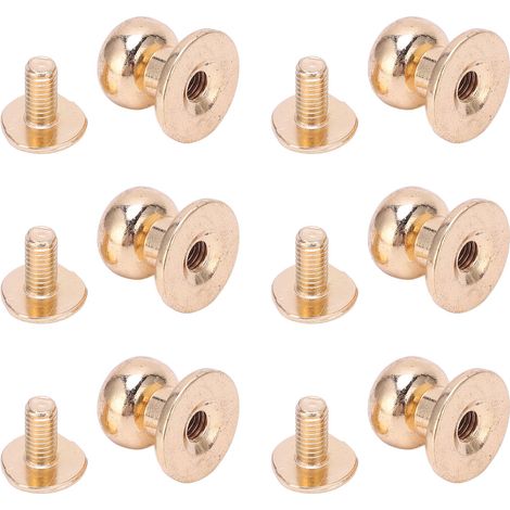 50 ensembles de coques de téléphone DIY de 108 mm en forme de tête de moine, avec anneaux et rivets dorés (1/5)