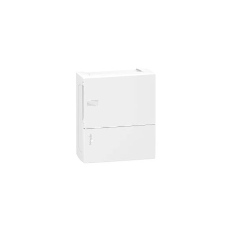 Pragma - mini coffret en saillie - 1x8 mod. - portillon opaq blanc - born. Terre - MIP11108
