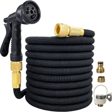 Pistolet à eau haute pression, tuyau d'arrosage extensible, tuyau d'arrosage magique, extensible, plusieurs tailles, 50 pieds (1/5)