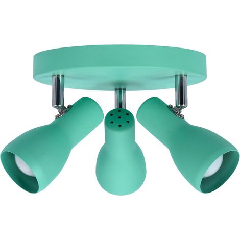 Plafonnier Candellux Picardo métal turquoise 3xE14 (1/4)