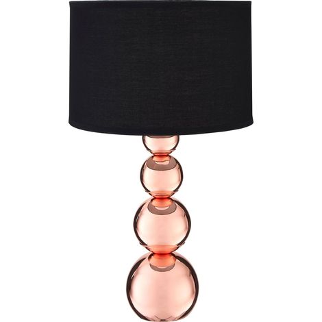 Premier Housewares Copper Effect Touch Desk Lamp With Three Brightness Settings Contemporary Bedside Table Lamps For Your Living Room Lounge And Bedroom 25 x 43 x 25