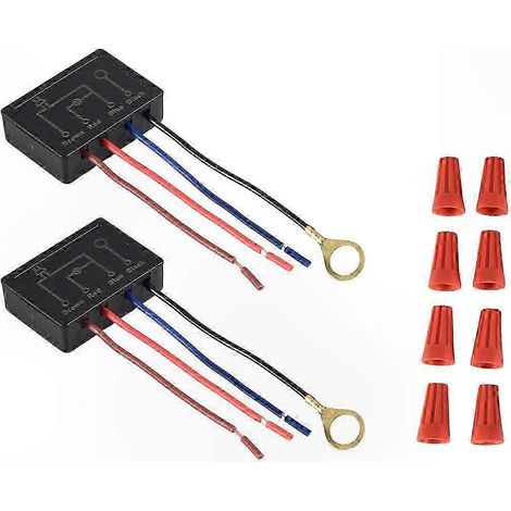 Lot de 2 interrupteurs tactiles pour lampe, module LED dimmable avec variateur, compatible ampoules et luminaires, réglage intensité lumineuse, 2 pièces (1/5)