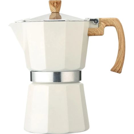 Cafetière italienne Moka en aluminium, facile à nettoyer, design italien, pour préparer un café cubain aux arômes intenses (1/5)