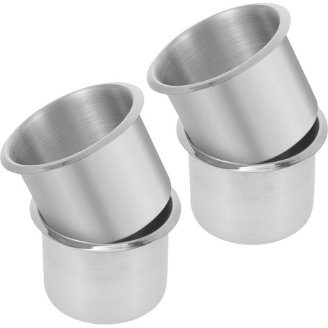 Porte-Gobelets Encastrés - Acier Inoxydable - Pour Bateau Camping-Car Voiture Extérieur - 4 Pièces
