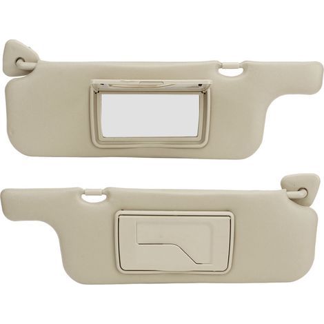 Graue Sonnenblenden für Autos, 2 Stück, Schutzabdeckung für Schminkspiegel für BMW E120 und E130 (9. Generation, Baujahre 2001–2007). (1/5)