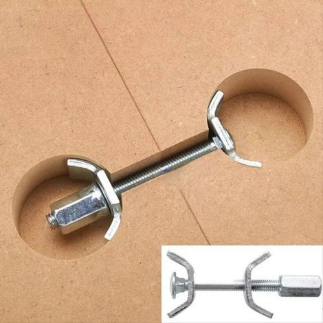 10 Pièces de Connecteurs de Joint de Comptoir de Table, Boulon Fileté M6, Support en Forme de Demi-Lune, Fixation en Os de Chien (1/5)