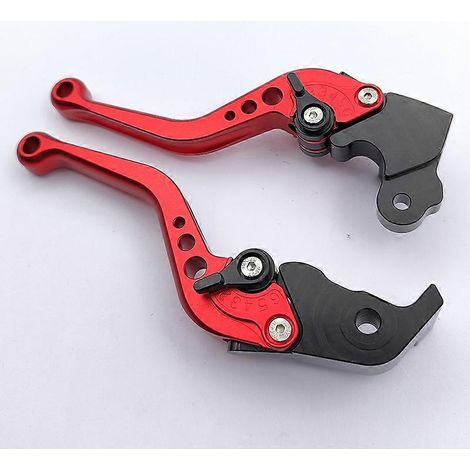 Il convient à la moto de course Qianjiang 600, klaxon de frein modifié, tige de traction, réglage en six positions, poignée en alliage d'aluminium (rouge). (1/5)