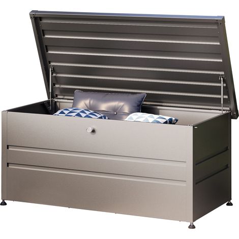 PRIMEYARD® Baúl exterior 162x84x72 cm almacenaje exterior arcón exterior metálico antracita impermeable (1/5)
