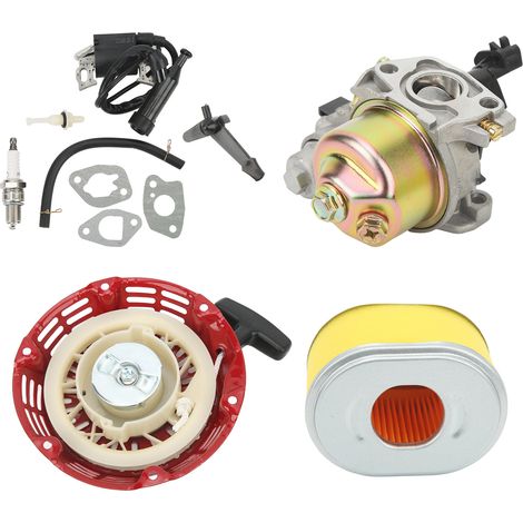 Kit carburateur GX160, lanceur à rappel, bobine d'allumage, bougie, filtre à air pour GX140, GX160, GX200, GX168 et GX168F (1/5)