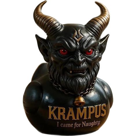 Figurine Krampus - Statue Résine Décorative Halloween Noël Intérieur - 8.5 x 6.5 x 9.5 cm - 1 Pièce (1/5)