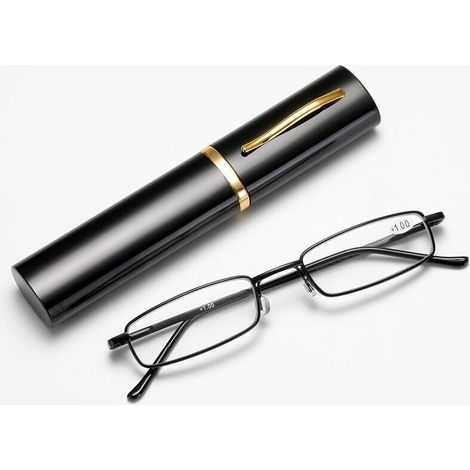 Lunettes de lecture en métal ultra-petites unisexes portables