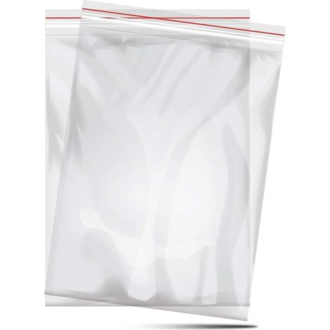 100er-Pack Reißverschlusstaschen – 100 x 150 mm – Robuste Taschen mit Druckknopf