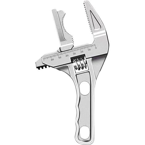 Grande clé à molette Outils manuels de bricolage multi-outils Clé à molette de plomberie réglable 5-69 mm pour Plomberie, Tuyau, Vidange, Évier, Douche, Robinet, Vanne, Poubelle, (1/5)