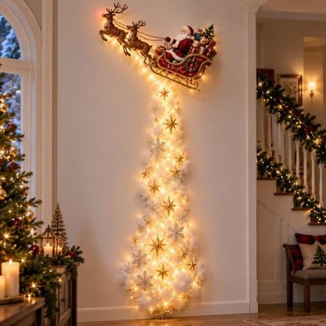 Guirlande lumineuse murale « Traîneau magique de Noël » - Traîneau A 100 cm (1/5)