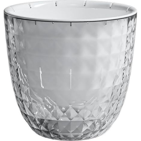 Pot de fleurs transparent à arrosage automatique, avec système d'arrosage, culture en plastique, (1/5)