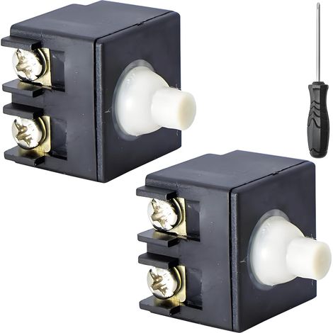 2Pcs Interrupteur de Remplacement pour meuleuse d'angle, Interrupteur à Bouton Poussoir pour GWS 6-100 pour 9553 9556HN/HB, Interrupteur à gâchette FA2-6/2W (1/5)