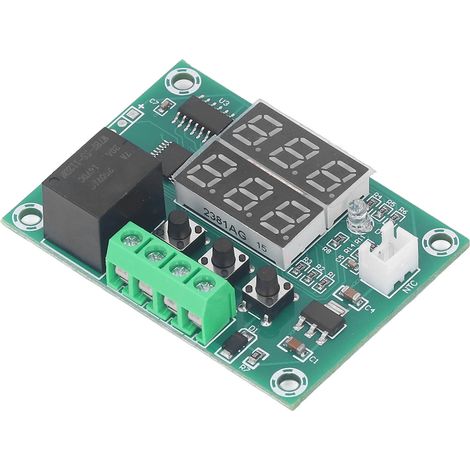 Module thermostat numérique à double affichage, carte de contrôle de température haute précision avec sonde NTC étanche, 12 V CC (1/5)