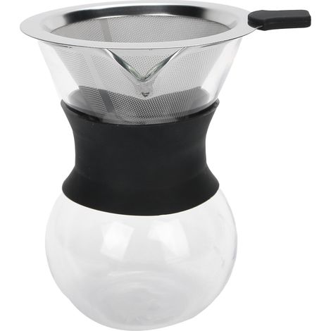 Wiederverwendbare Glas-Kaffeemaschine mit Edelstahlfilter, 200 ml (1/5)